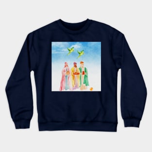 The Three Kings in route to deliver gifts Crewneck Sweatshirt